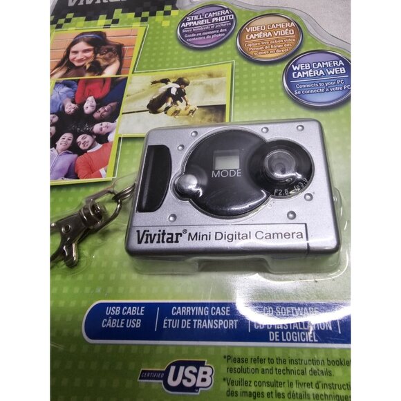 Vivitar: 3 In 1 - Mini Digital Camera - Brand New - Photo, Video, Web Cam Silver - Picture 3 of 6